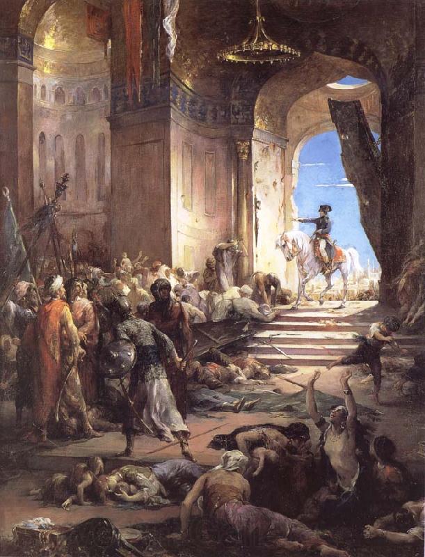 Henri Levy Bonaparte at the Great Mosque in Cairo Spain oil painting art